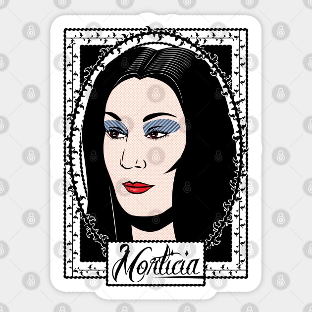 Morticia Addams Adams Family Anjelica Huston Sticker by RevLevel